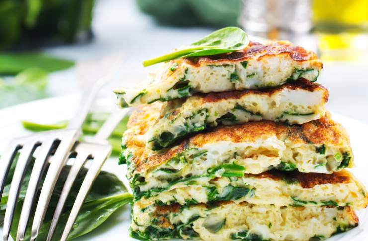 frittata di spinaci dorata