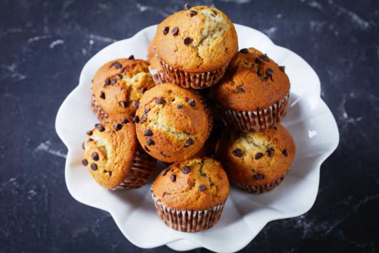 muffin con gocce di cioccolato