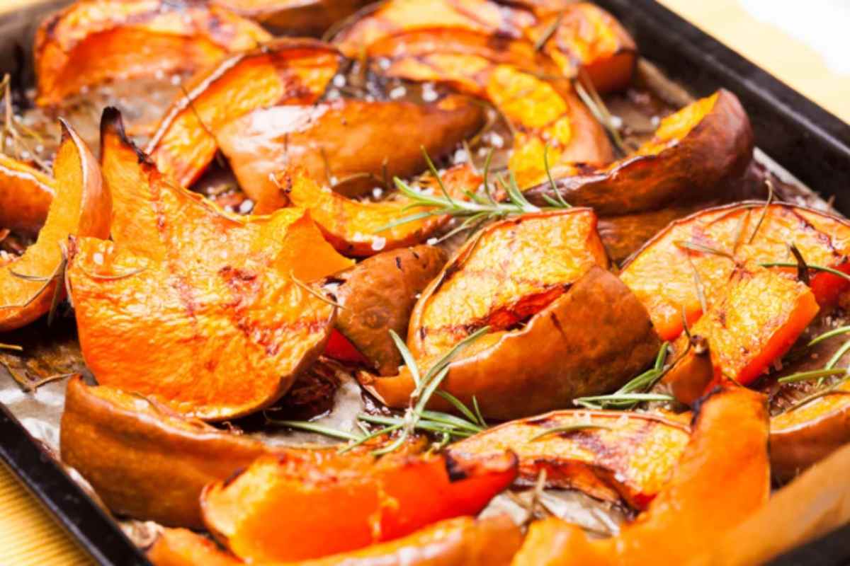 spicchi di zucca al forno